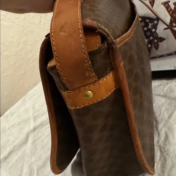 Celine Brown Monogram Crossbody Bag